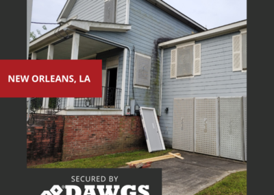 New Orleans vacant properties are secured by DAWGS steel door and window guards. Realtors, homeowners, and investors trust DAWGS to protect their assets.